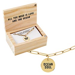 Ocean Soul Link Gold Necklace